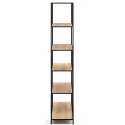 Bücherregal SEAFORD 117 x 185 cm braun/schwarz