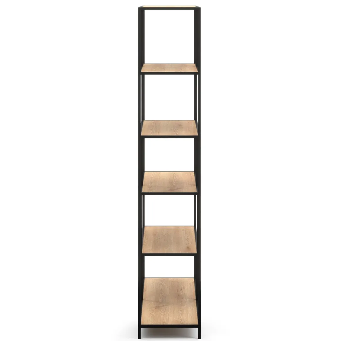 Bücherregal SEAFORD 117 x 185 cm braun/schwarz
