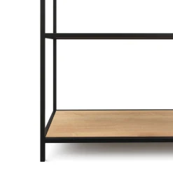 Bücherregal SEAFORD 77 x 185 cm braun/schwarz