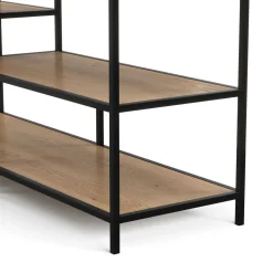 Bücherregal SEAFORD 117 x 78 cm braun/schwarz