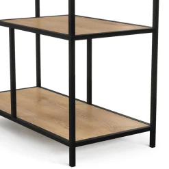 Bücherregal SEAFORD 77 x 185 cm braun/schwarz