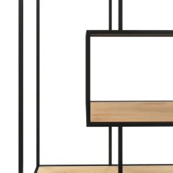 Bücherregal SEAFORD 77 x 185 cm braun/schwarz