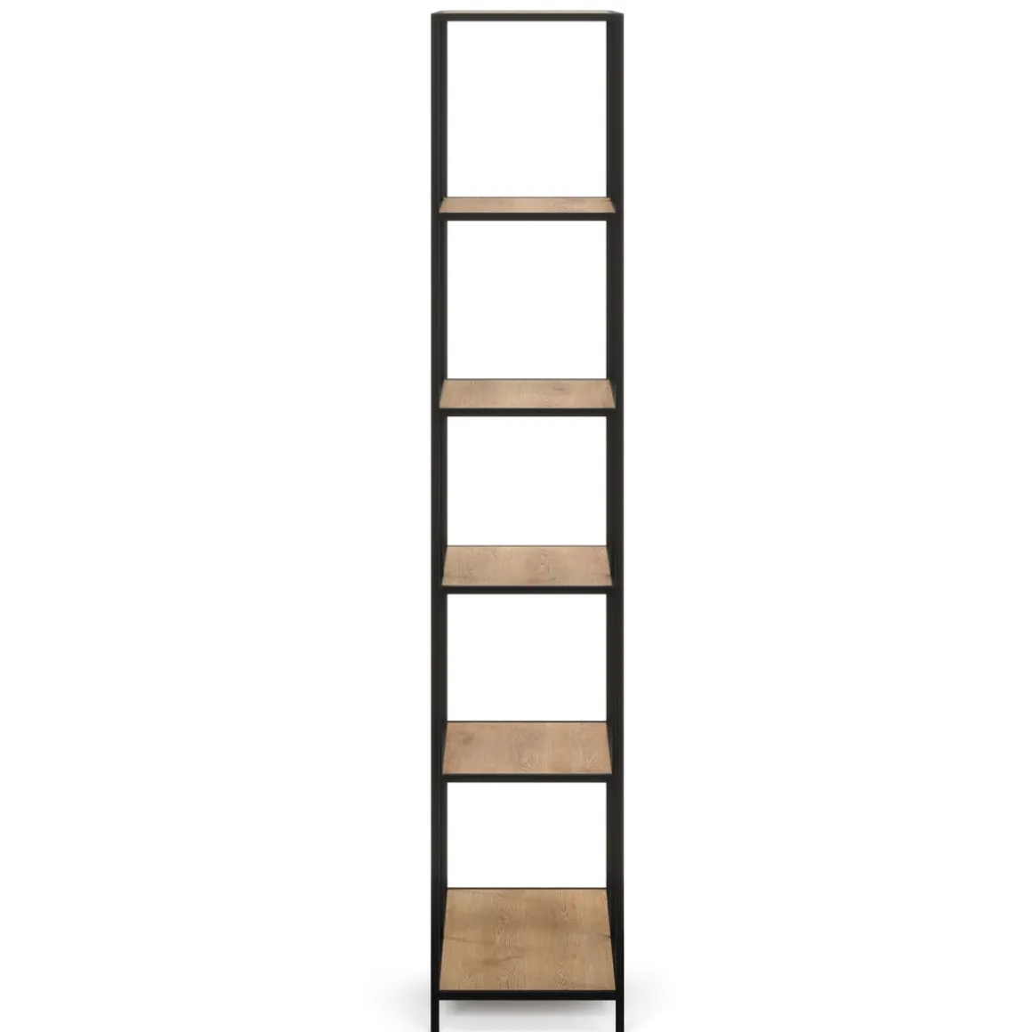 Bücherregal SEAFORD 77 x 185 cm braun/schwarz