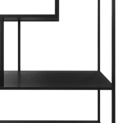 Bücherregal SEAFORD 117 x 185 cm schwarz
