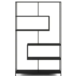 Bücherregal SEAFORD 117 x 185 cm schwarz
