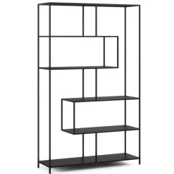 Bücherregal SEAFORD 117 x 185 cm schwarz
