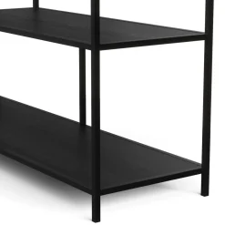 Bücherregal SEAFORD 117 x 185 cm schwarz