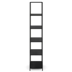 Bücherregal SEAFORD 77 x 185 cm schwarz | GONSER.CH