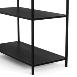 Bücherregal SEAFORD 77 x 185 cm schwarz | GONSER.CH