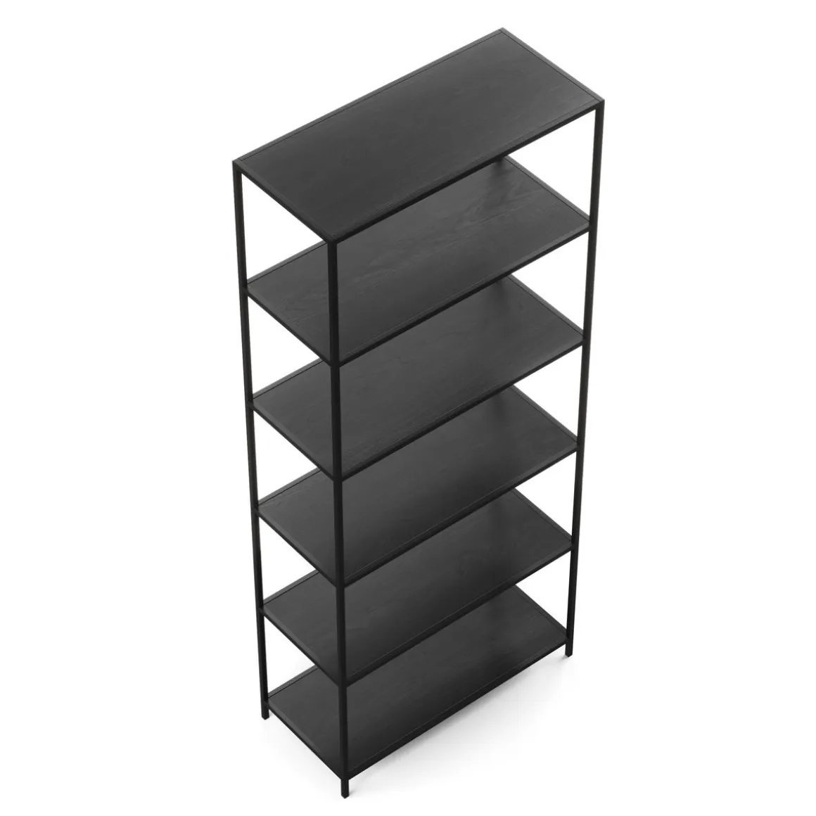 Bücherregal SEAFORD 77 x 185 cm schwarz | GONSER.CH