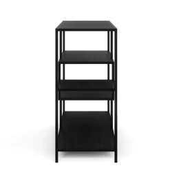 Bücherregal SEAFORD 117 x 78 cm schwarz