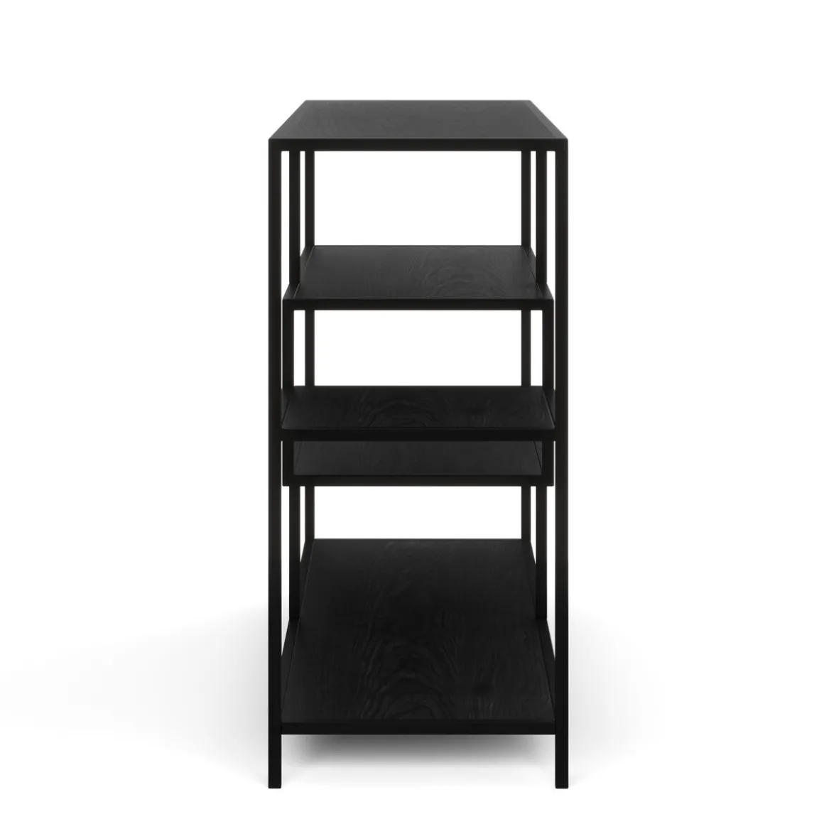 Bücherregal SEAFORD 117 x 78 cm schwarz