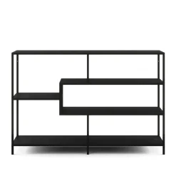 Bücherregal SEAFORD 117 x 78 cm schwarz
