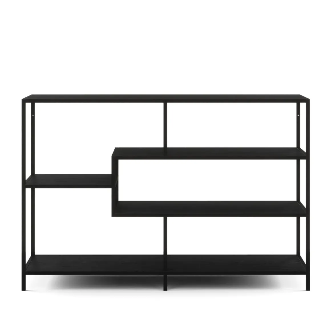 Bücherregal SEAFORD 117 x 78 cm schwarz