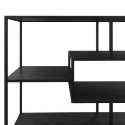 Bücherregal SEAFORD 117 x 78 cm schwarz