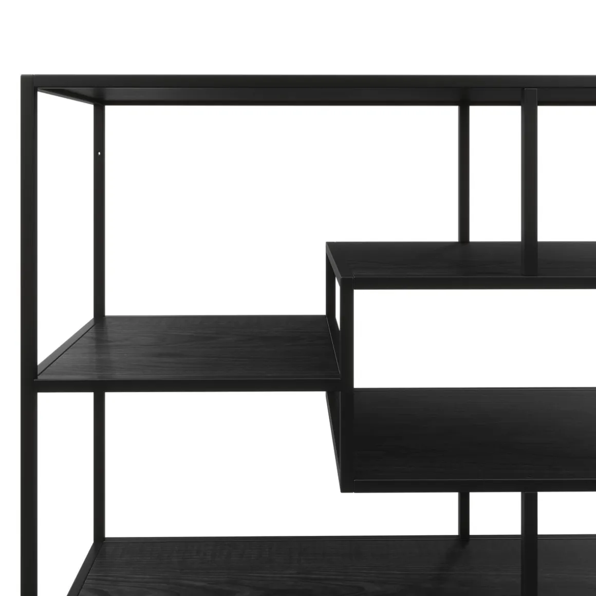 Bücherregal SEAFORD 117 x 78 cm schwarz
