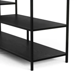 Bücherregal SEAFORD 117 x 78 cm schwarz