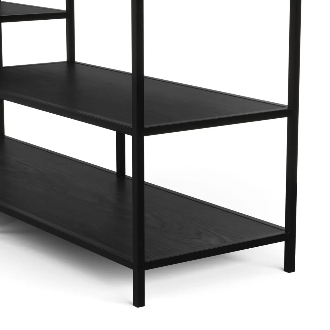 Bücherregal SEAFORD 117 x 78 cm schwarz