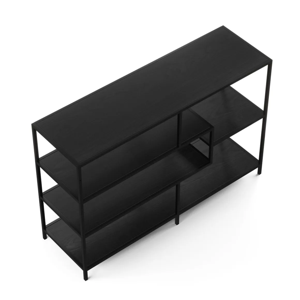 Bücherregal SEAFORD 117 x 78 cm schwarz