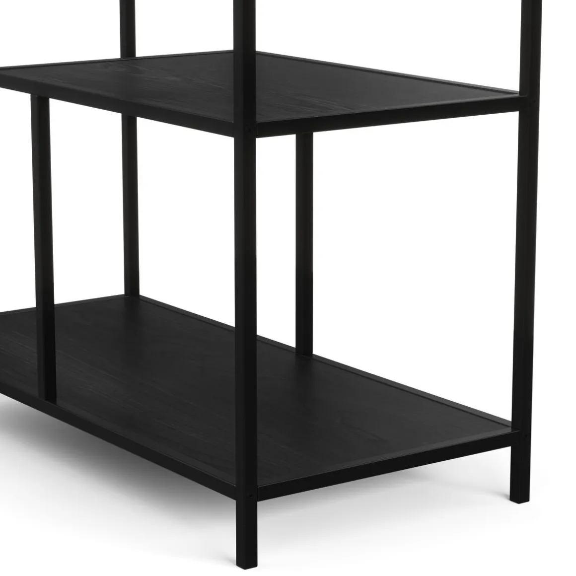 Bücherregal SEAFORD 77 x 185 cm schwarz