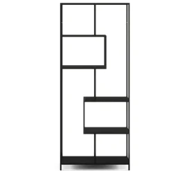 Bücherregal SEAFORD 77 x 185 cm schwarz