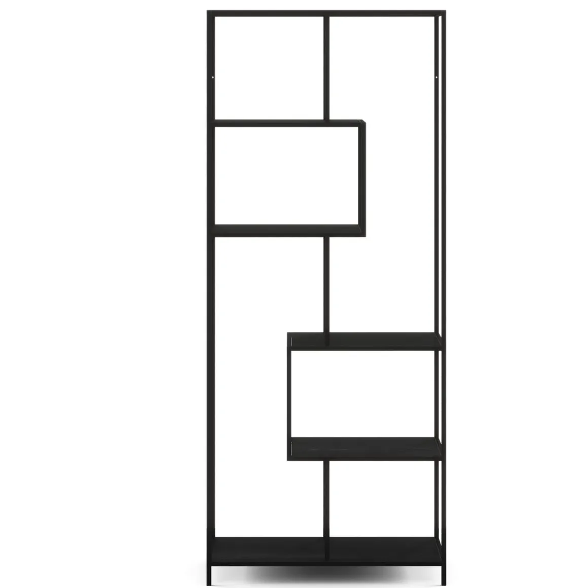 Bücherregal SEAFORD 77 x 185 cm schwarz