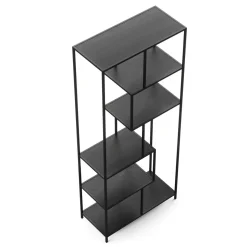 Bücherregal SEAFORD 77 x 185 cm schwarz