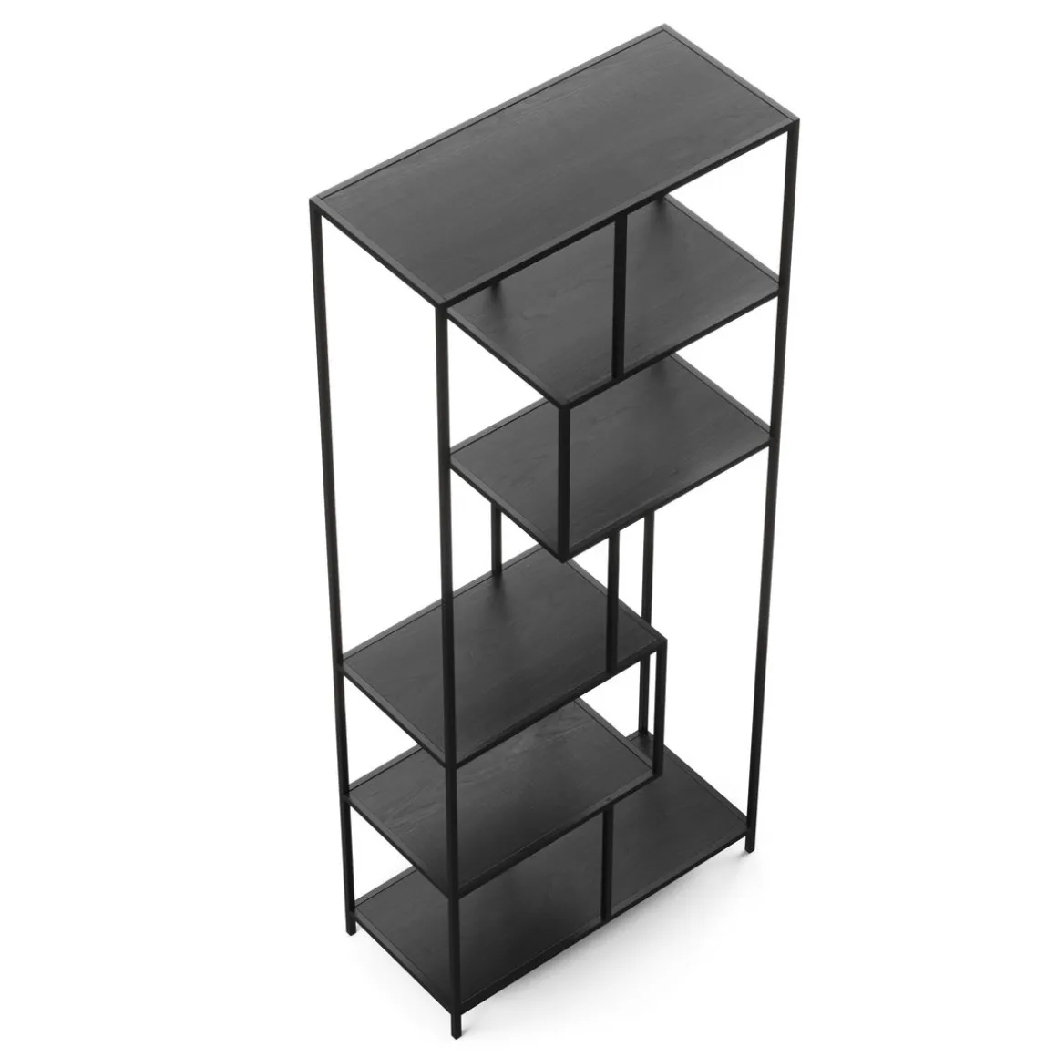 Bücherregal SEAFORD 77 x 185 cm schwarz
