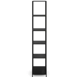 Bücherregal SEAFORD 77 x 185 cm schwarz