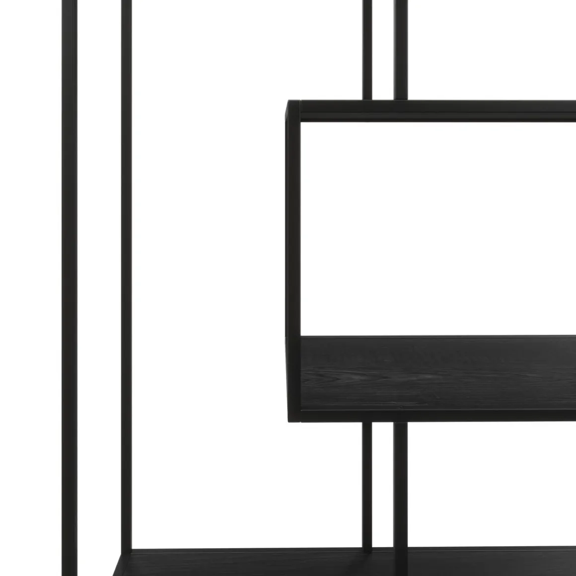 Bücherregal SEAFORD 77 x 185 cm schwarz