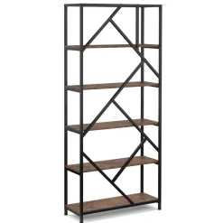 Bücherregal Vintage BONITA 5 Ebenen 80 x 180 cm