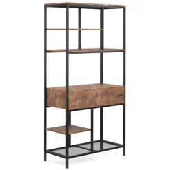 Bücherregal Vintage BONITA 2 Schubladen 90 x 180 cm