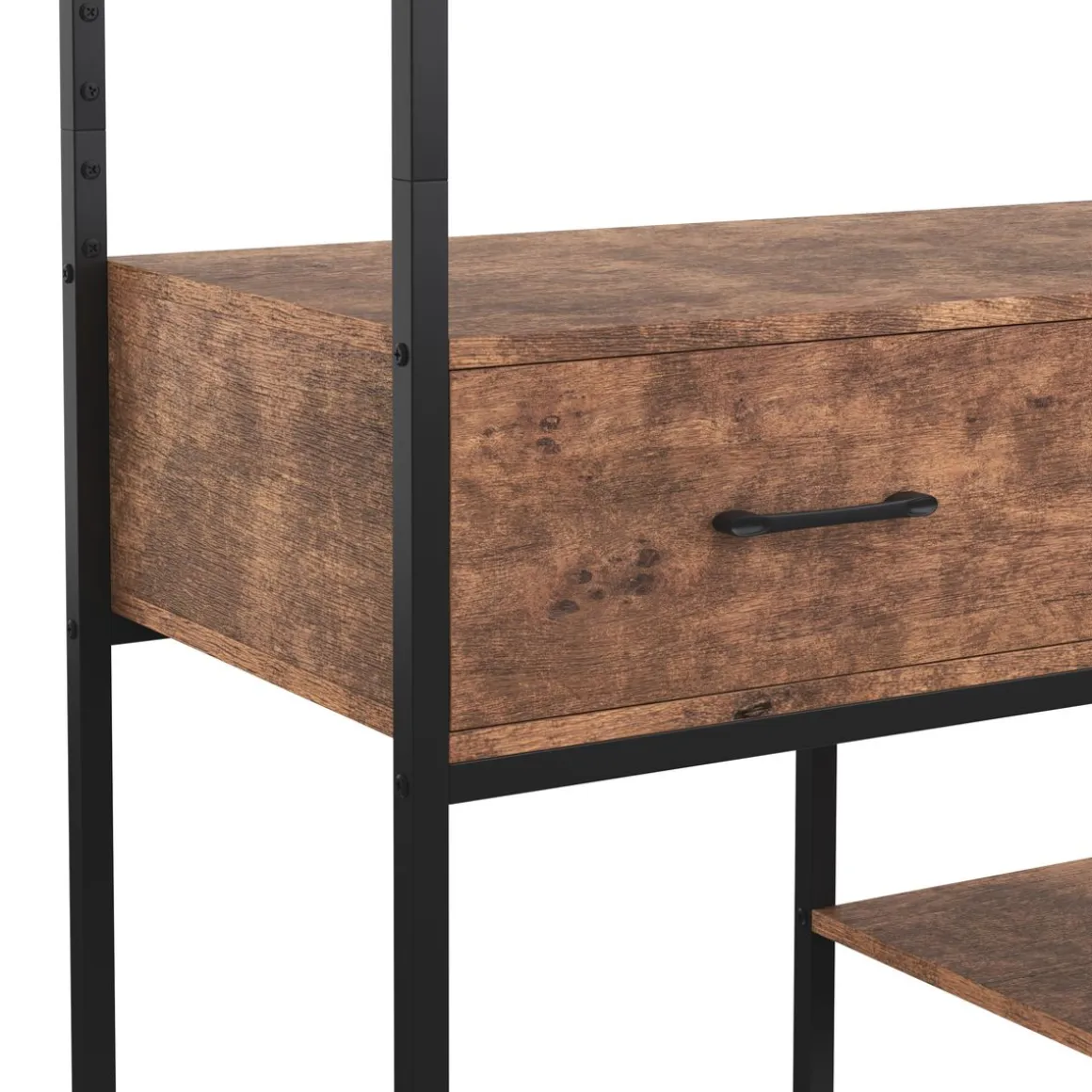 Bücherregal Vintage BONITA 2 Schubladen 90 x 180 cm