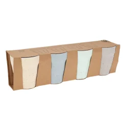 Becher Porzellan 4er Set 250 ml Speckle
