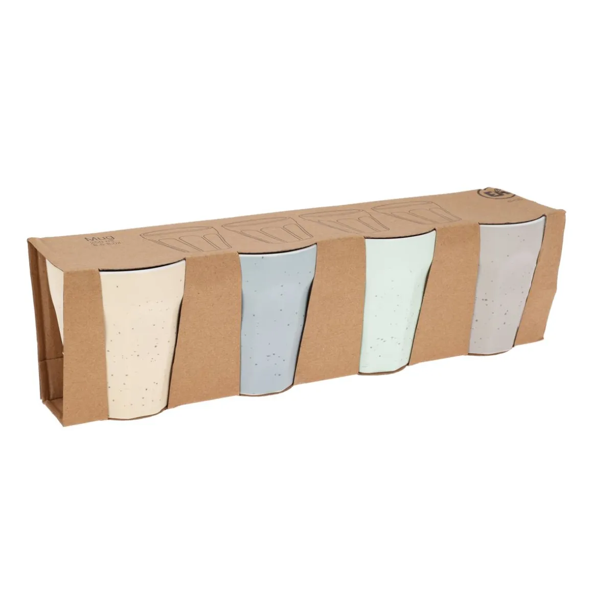 Becher Porzellan 4er Set 250 ml Speckle
