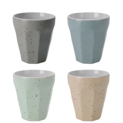 Becher Porzellan 4er Set 250 ml Speckle