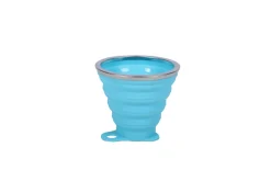 Becher Silikon faltbar blau 270 ml