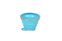 Becher Silikon faltbar blau 270 ml