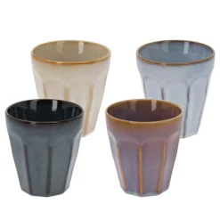 Becher Steingut 4er Set 250 ml