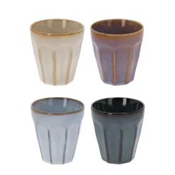 Becher Steingut 4er Set 250 ml
