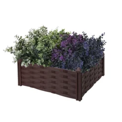 Beeteinfassung Rattanoptik 45 x 45 x 18 cm