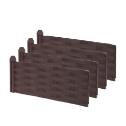 Beeteinfassung Rattanoptik 45 x 45 x 18 cm