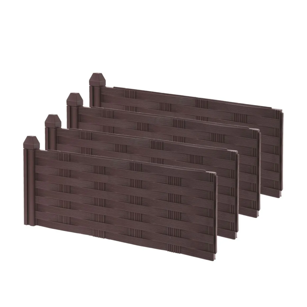 Beeteinfassung Rattanoptik 45 x 45 x 18 cm