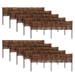 Beeteinfassung Weide geflochten 10er Set 100 x 20 cm