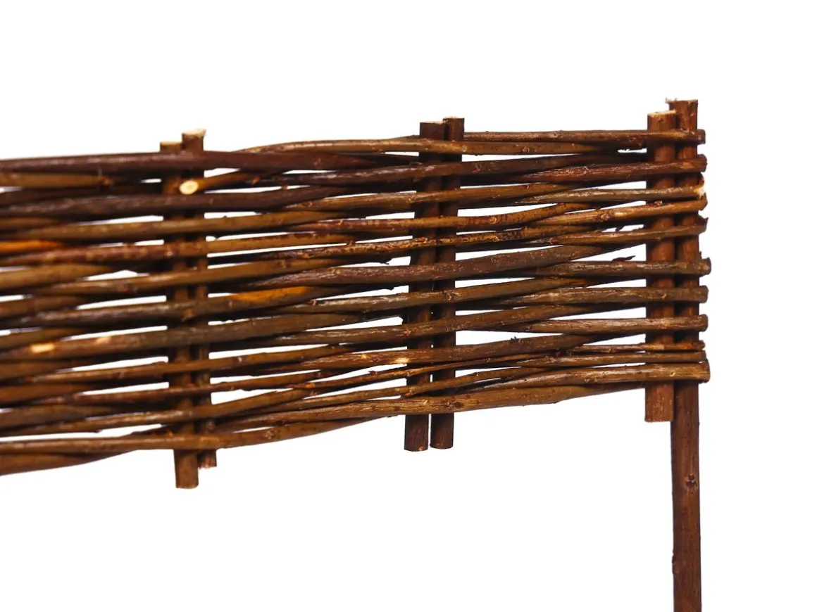 Beeteinfassung Weide geflochten 10er Set 60 x 10 cm