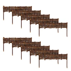 Beeteinfassung Weide geflochten 10er Set 60 x 10 cm