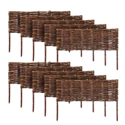 Beeteinfassung Weide geflochten 10er Set 60 x 20 cm