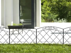 Beetumrandung Metall BRAN 61 x 61 cm 5er Set schwarz