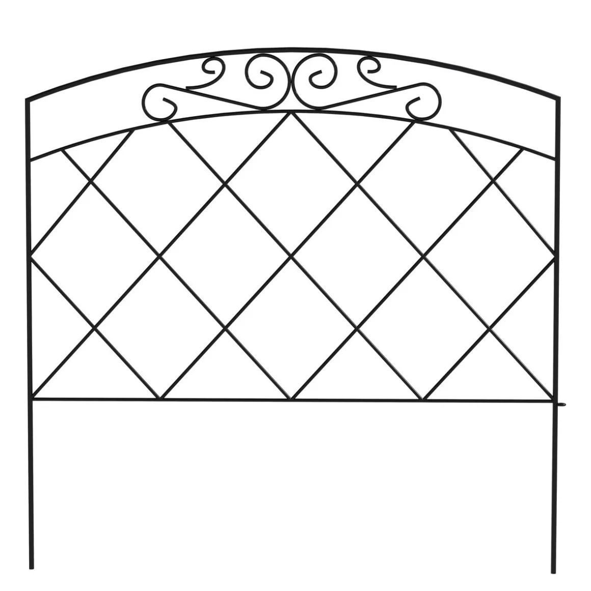 Beetumrandung Metall BRAN 61 x 61 cm 5er Set schwarz