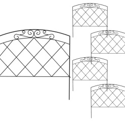 Beetumrandung Metall BRAN 61 x 61 cm 5er Set schwarz